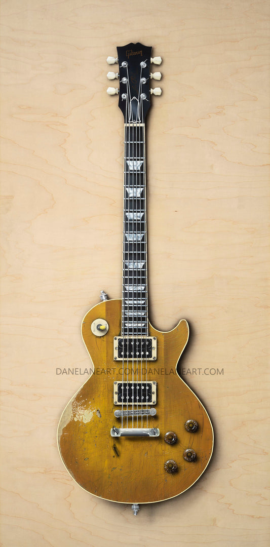 Slash's "Jessica" Les Paul / 24x48 limited/numbered reproduction of the original hand painted artwork.